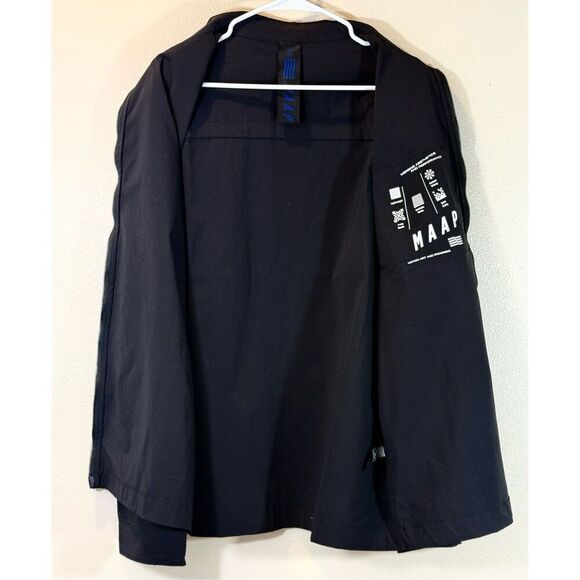 NWOT MAAP Ultra Minimalist Motion Long Sleeve Zip Up Black Shirt Men’s XXL - Picture 9 of 16